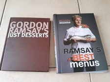 LOT DE 2 LIVRES GORDON RAMSAY - BEST MENUS ET JUST DESSERTS
