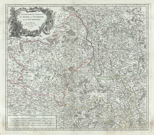 1753 vaugondy map - 1753, the