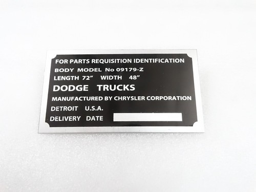 Données plaque compatible - plaque,