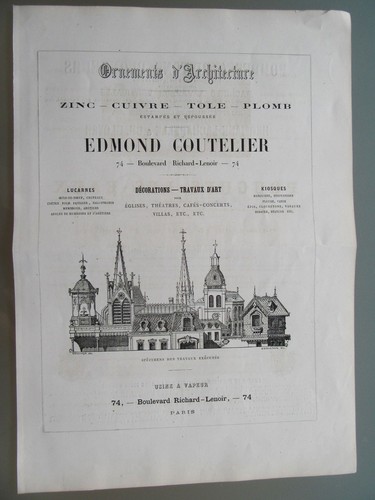 Gde publicité ancienne 1870 - gde,