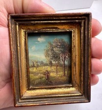 Tableau miniature huile sur