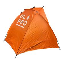 Tente De Plage OLPRO Orange - Légère, Portable, UV/Imperméable, 3-Lits Pyramide