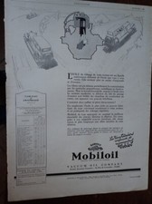 huile MOBILOIL + fusil VERNEY CARRON + KODAK publicité papier ILLUSTRATION 1928