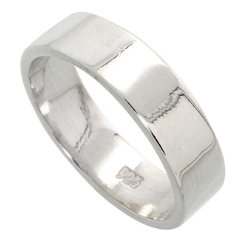 6mm hommes femme argent - &,