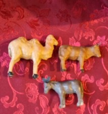 santon Devineau chameau boeuf ane creche Noel T1,T0 patte allumette