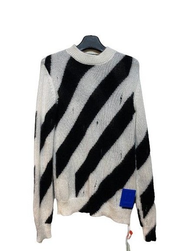 Off white mohair knit sweater - off,