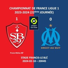 MAGNET FOOTBALL : STADE BRESTOIS  / O.MARSEILLE OM : 1-0 # LIGUE 1 # 2024-02-18