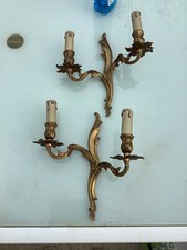 Lot Deux Appliqués 2 Branches En Bronze 28 H24 L 