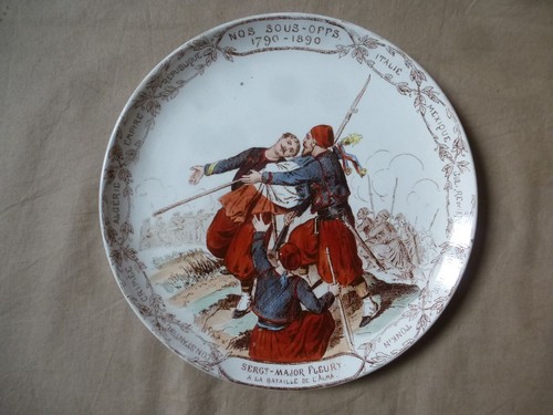 Assiette faïence creil - assiette,