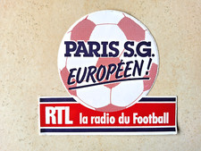Autocollant RTL PSG PARIS Saint GERMAIN Radio FFF football 1982 d'époque