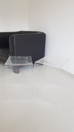 Table gigogne plexiglass - table,