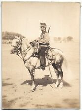 Chasseur à cheval sur son