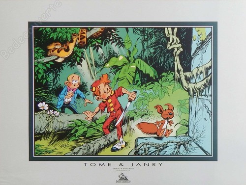 Affiche offset janry spirou - offset, et