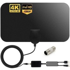 Antenne TV Intérieur TNT HD Puissante HDTV 4K 1080P avec Amplicateur de Signal