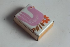 Étui Boite d'allumettes porcelaine Oiseau 1960 vintage (74824)