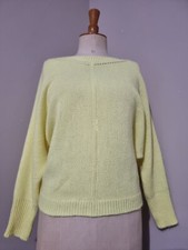 GDM GRAIN DE MALICE : PULL 30% MOHAIR JAUNE VIF CITRON