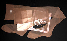 BAS COUTURE PJ MEZZANINE T 2 (75 cm) MARRON NYLON LISSE LINGERIE VINTAGE GLAMOUR