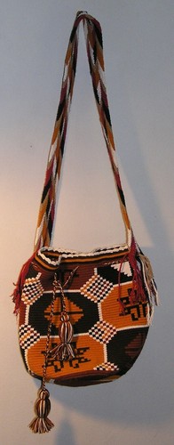 Yarn purse with tassels - tassels, and