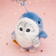 Mofusand Shark Meow Mascot 6" Plush Stuffed Animal Keychain Bag Clip-On