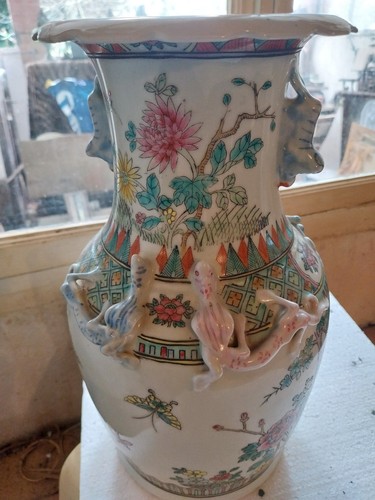 Grand vase chinois en - chinois,,