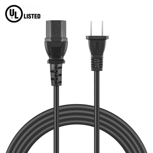 Prong power cord cable - 2-prong,