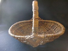 panier à oeufs ancien en osier