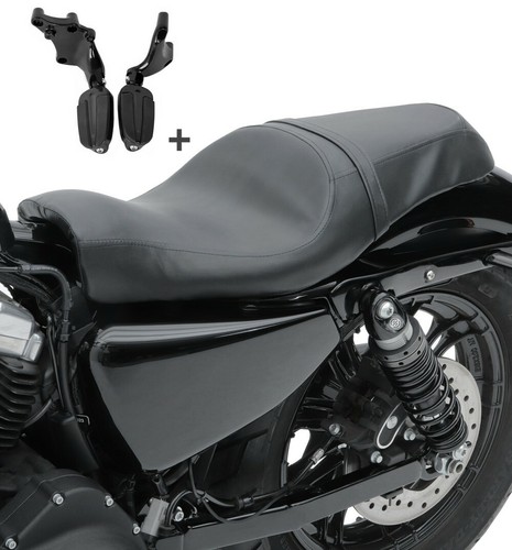 Selle biplace set pour harley - set,