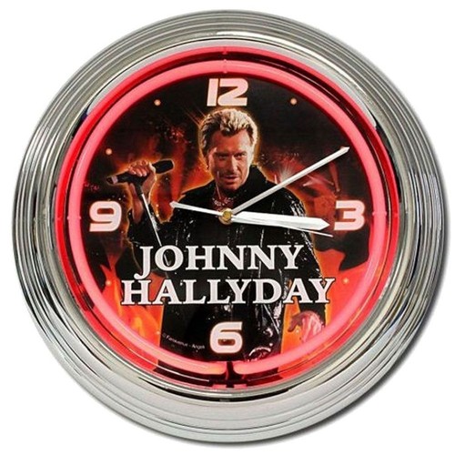 Horloge néon rouge johnny - néon,