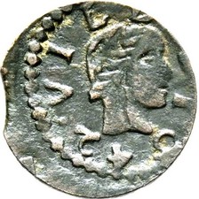 LOUIS XIII - Catalogne - DENIER 1642 de TARREGA - TTB + - rare en cet état !!!