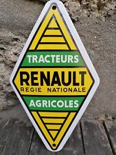 Plaque émaillée Renault Tracteur Enamel Sign no Massey Ferguson Fendt John Deere