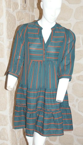 Robe verte orange - verte,