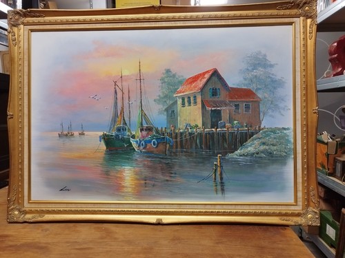 Rare tableau huile - tableau, sur