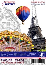 Papier Photo 10x15 cm EtiquetteStar 180g - 100 Feuilles Premium Haute Brillance
