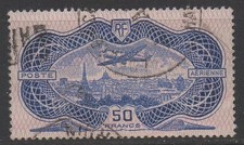 POSTE AERIENNE/ 1936 BURELE #15 OBLITERE REPARE / COTE 400.00 EUROS - PETIT PRIX
