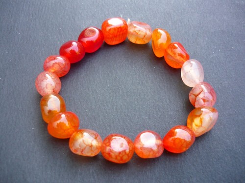 Bracelet perles agate - de,