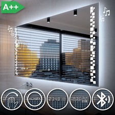 Miroir Salle De Bain Lumineux LED DETROIT | INTERRUPTEUR | METEO | BLUETOOTH GH4