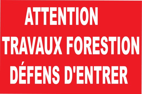 Panneau attention travaux