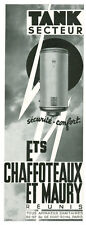 Publicité ancienne chauffe eau ets Chaffoteaux Maury 1935 Plasal issue magazine