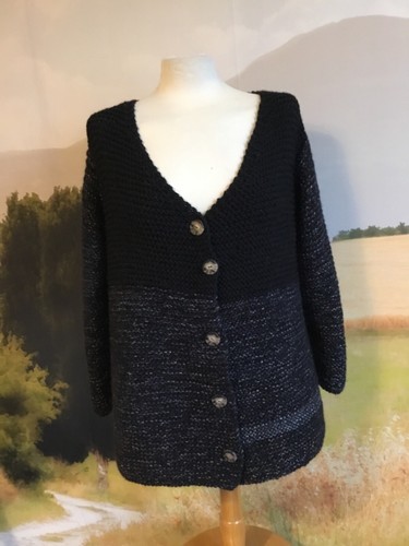 Gilet laine chiné - , noir