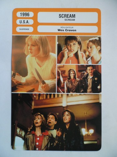 Carte fiche cinema 1996 scream - carte,