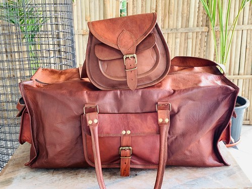 Neuf cuir polochon sac - 24, "