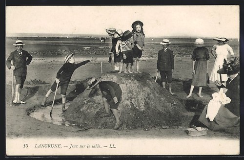 Cpa langrune sur mer jeux - cpa,