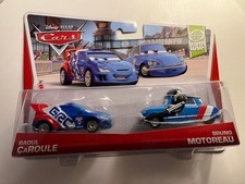 Coffret 2 Voitures Cars Disney Pixar Raoul Caroule + Bruno Motoreau (rare)