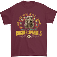 A Cocker Spaniel Chien T-Shirt 100% Cotton