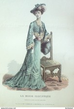 Gravure Mode illustree 1902 #