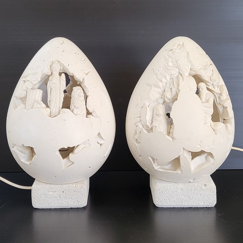 Paire lampes oeuf vintage - paire,