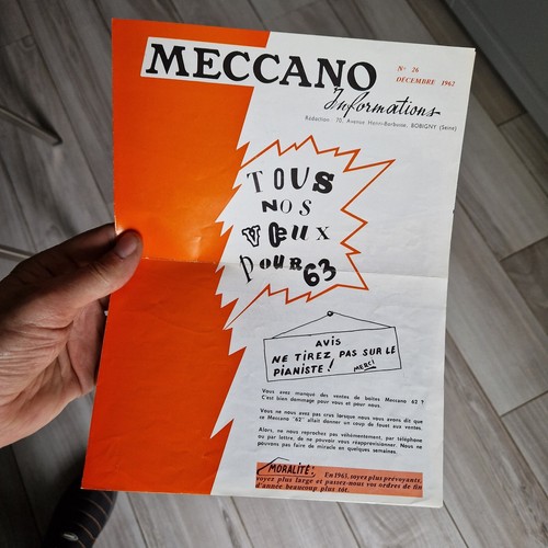 Meccano information 1962 - meccano,
