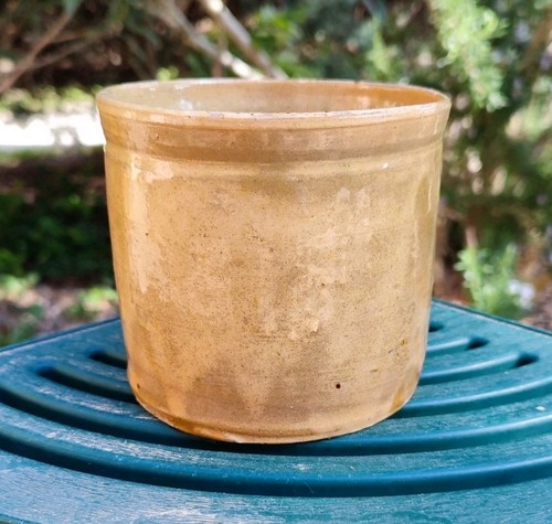 Ancien pot graisse terre - pot,