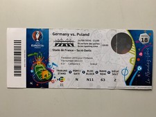 TICKET MATCH UEFA EURO 2016 GERMANY - POLAND 16 JUIN - STADE DE FRANCE