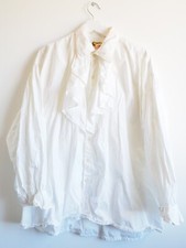 Chemise à jabot ancienne blanche costum pirate, mousquetaire, théâtre, steampunk